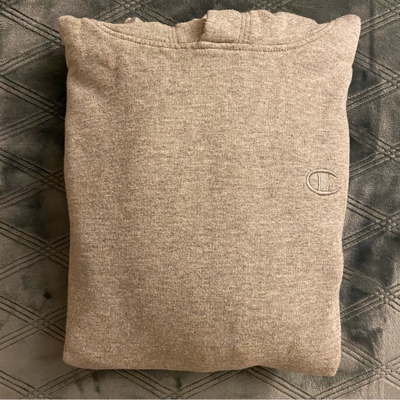 Champion plain gray hoodie sweatshirt sz S - Picture 11 of 12